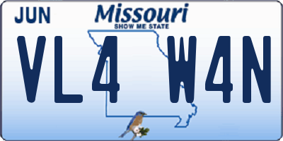 MO license plate VL4W4N