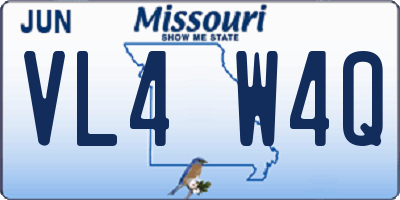 MO license plate VL4W4Q