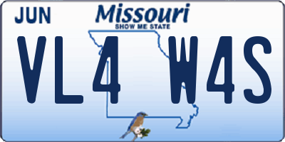 MO license plate VL4W4S