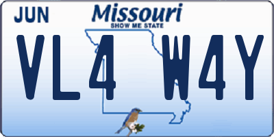 MO license plate VL4W4Y