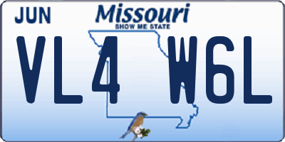 MO license plate VL4W6L
