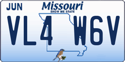 MO license plate VL4W6V