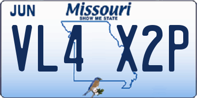 MO license plate VL4X2P