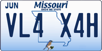 MO license plate VL4X4H