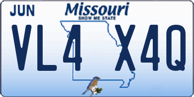 MO license plate VL4X4Q