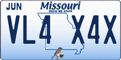 MO license plate VL4X4X