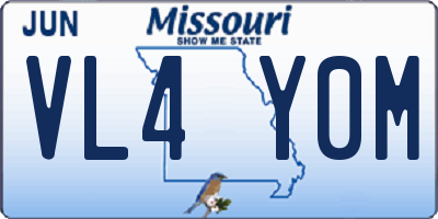 MO license plate VL4Y0M
