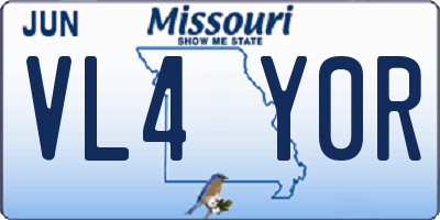 MO license plate VL4Y0R