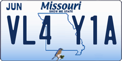 MO license plate VL4Y1A