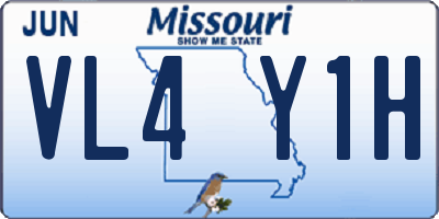 MO license plate VL4Y1H