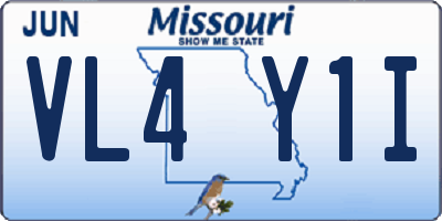 MO license plate VL4Y1I