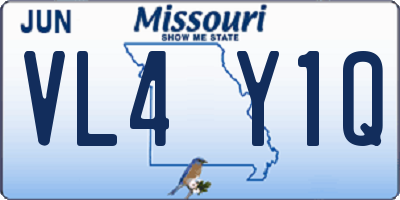 MO license plate VL4Y1Q