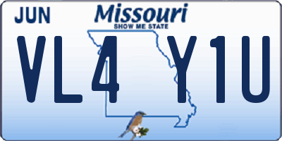 MO license plate VL4Y1U