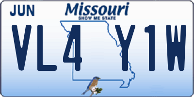 MO license plate VL4Y1W