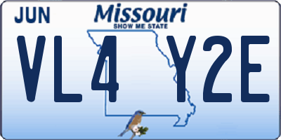 MO license plate VL4Y2E