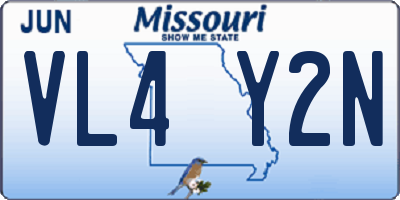 MO license plate VL4Y2N