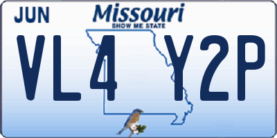 MO license plate VL4Y2P