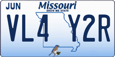 MO license plate VL4Y2R