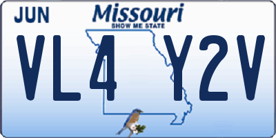 MO license plate VL4Y2V