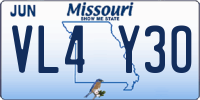 MO license plate VL4Y3O