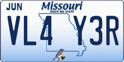 MO license plate VL4Y3R