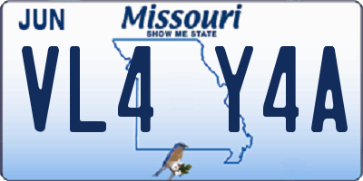 MO license plate VL4Y4A