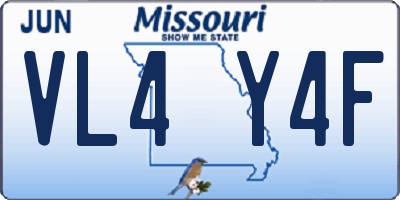 MO license plate VL4Y4F