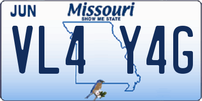 MO license plate VL4Y4G