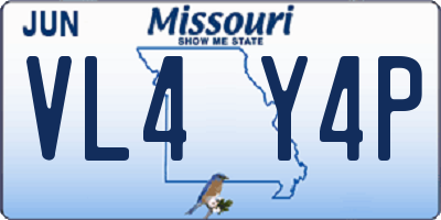 MO license plate VL4Y4P