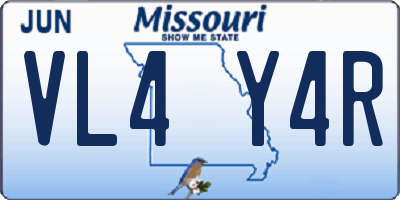 MO license plate VL4Y4R