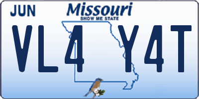 MO license plate VL4Y4T