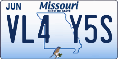 MO license plate VL4Y5S