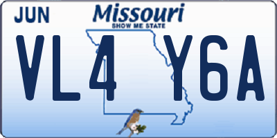 MO license plate VL4Y6A