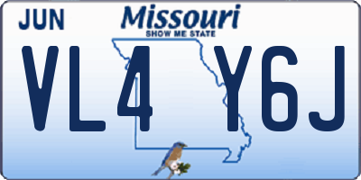 MO license plate VL4Y6J