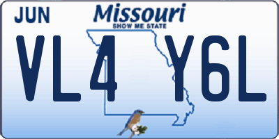 MO license plate VL4Y6L