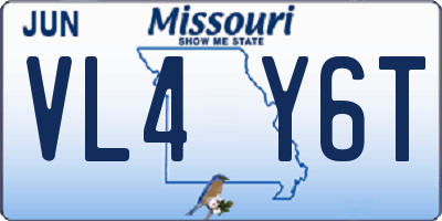 MO license plate VL4Y6T