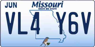MO license plate VL4Y6V