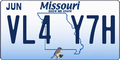 MO license plate VL4Y7H