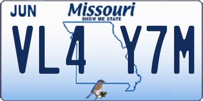 MO license plate VL4Y7M