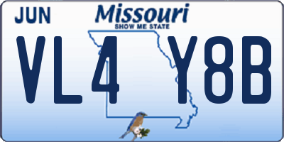 MO license plate VL4Y8B