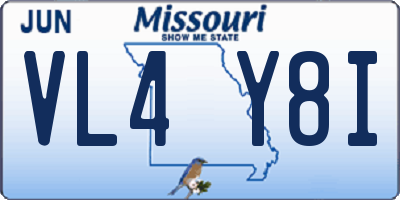 MO license plate VL4Y8I