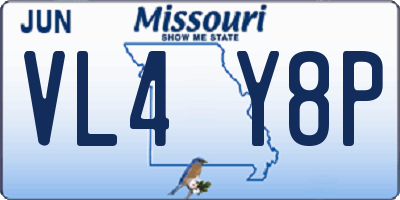 MO license plate VL4Y8P