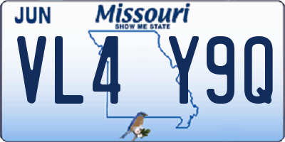 MO license plate VL4Y9Q