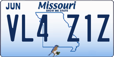 MO license plate VL4Z1Z
