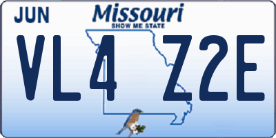 MO license plate VL4Z2E