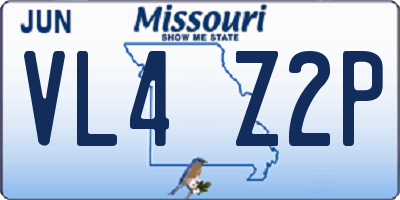 MO license plate VL4Z2P