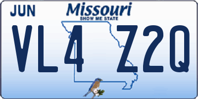 MO license plate VL4Z2Q