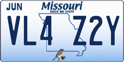 MO license plate VL4Z2Y