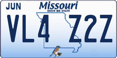 MO license plate VL4Z2Z