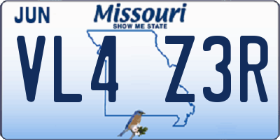 MO license plate VL4Z3R
